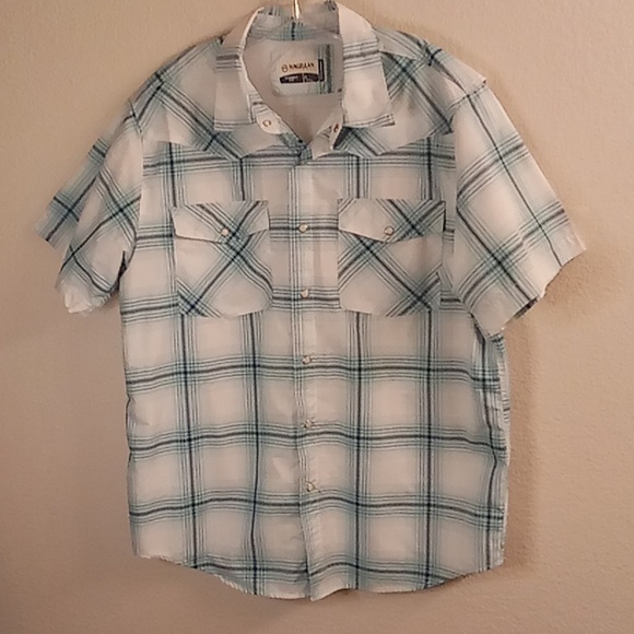 MAGELLAN OUTDOORS Classic Fit Western Size L white-green-black colors - Picture 1 of 12